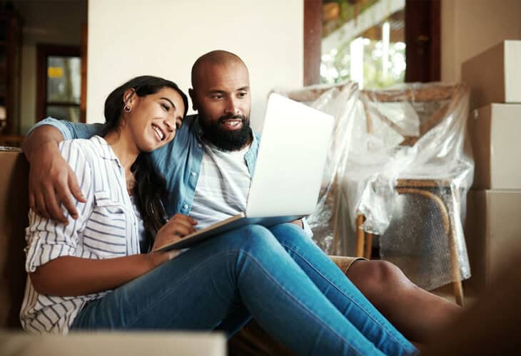 A couple learning about their options to tap into home equity.