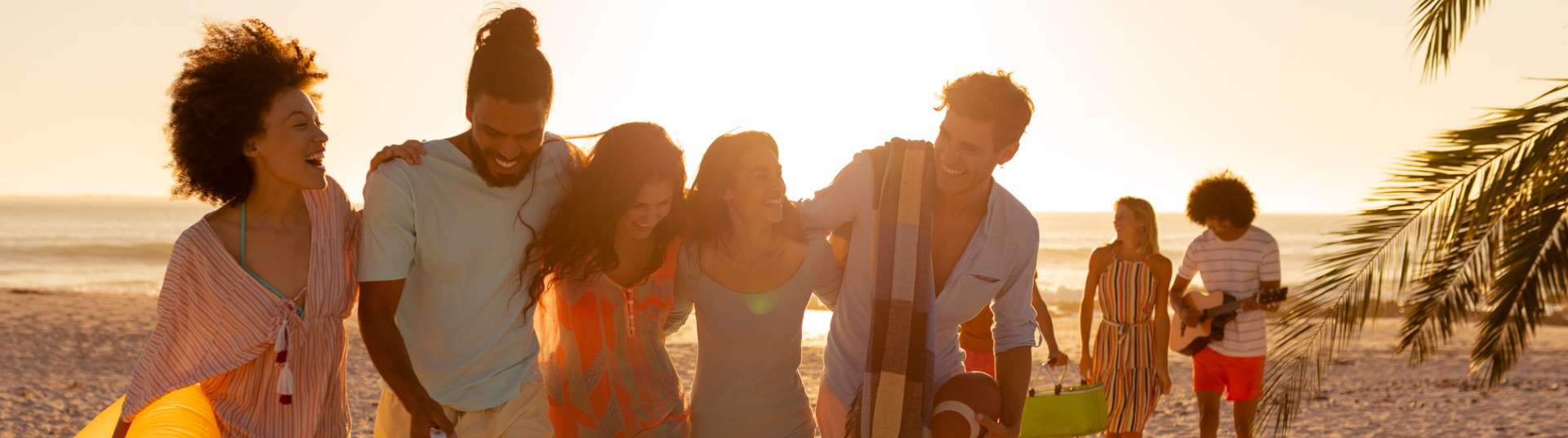 Friends at a beach